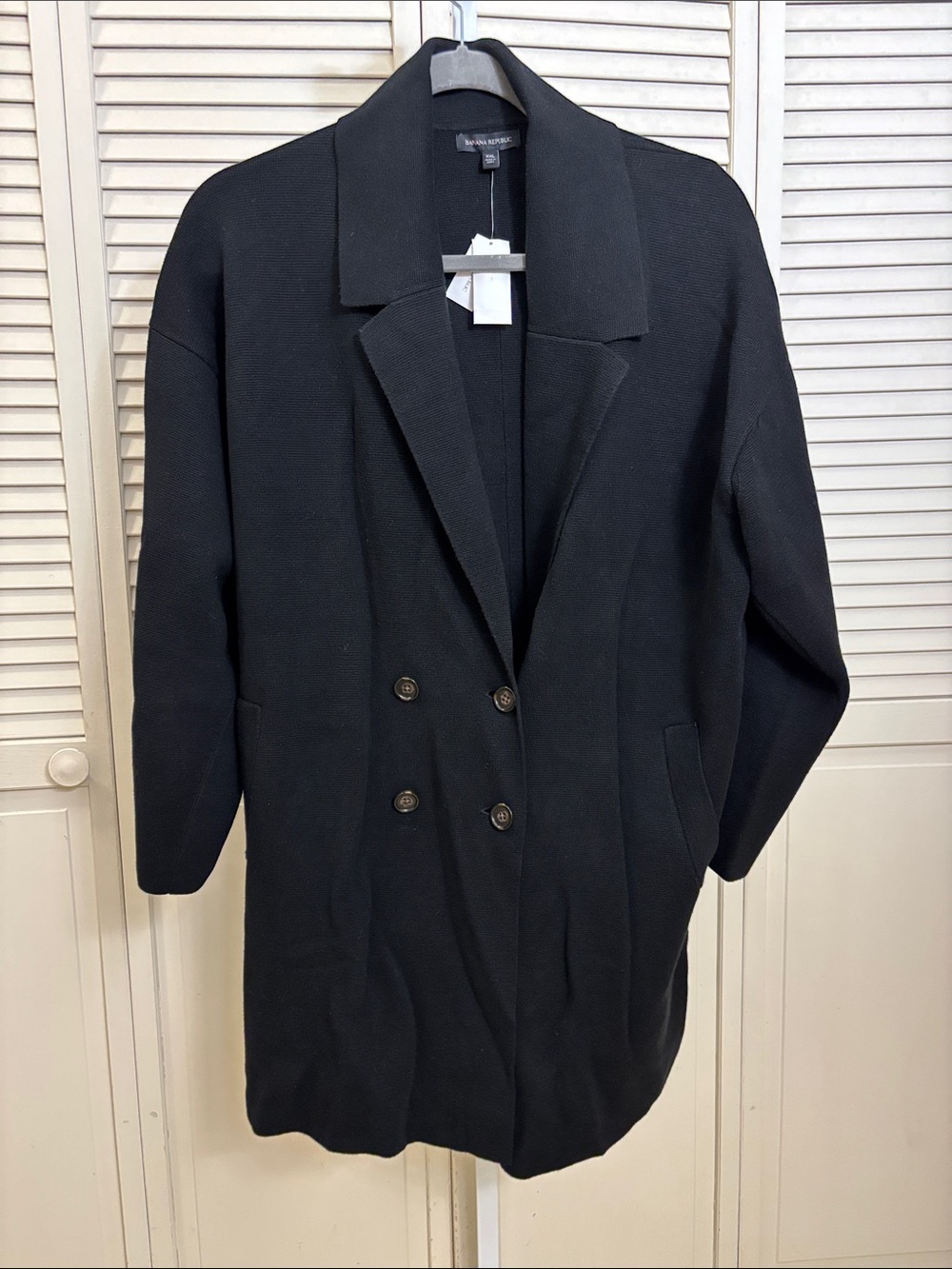 NWT Banana Republic Double-Breasted Cotton Blend Blazer Sweater Jacket XXL